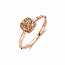 Bigli - 18kt rose gouden ring met diamant 0.25ct - 39824