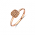 Bigli - 18kt rose gouden ring met diamant 0.25ct - 39824