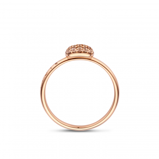 Bigli - 18kt rose gouden ring met diamant 0.25ct - 39824