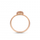 Bigli - 18kt rose gouden ring met diamant 0.25ct - 39824