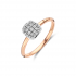 Bigli - 18kt rose gouden ring met diamant 0.21ct - 39825