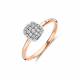 Bigli - 18kt rose gouden ring met diamant 0.21ct - 39825
