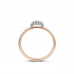 Bigli - 18kt rose gouden ring met diamant 0.21ct - 39825