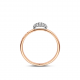 Bigli - 18kt rose gouden ring met diamant 0.21ct - 39825