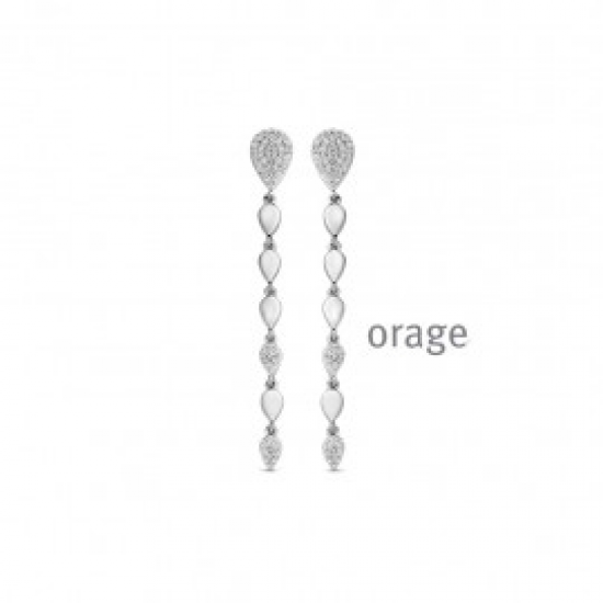 Orage - zilveren oorringen met zirconium - 39876