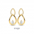Orage - geel vergulde oorringen met zirconium - 39879