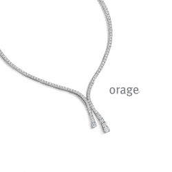Orage - zilveren halsketting met zirconium - 39885
