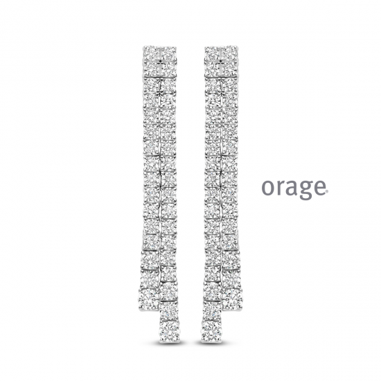 Orage - zilveren oorringen met zirconium - 39887