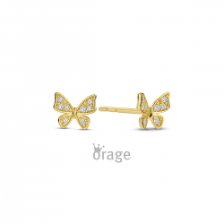 Orage - 9kt geelgouden kinderoorringen - vlinder - 39893