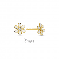 Orage - 9kt geelgouden kinderoorringen - bloem - 39894