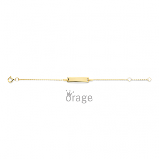 Orage - 9kt geelgouden armband met graveerplaat - 39895
