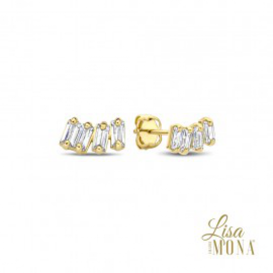 Lisa Mona - 14kt geelgouden oorringen - 39898
