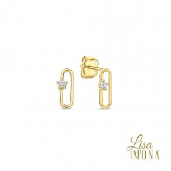 Lisa Mona - 14kt geelgouden oorringen - 39899