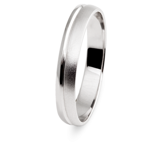 DUO 18kt witgouden trouwring - 39916