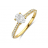 Flawless - 18kt gouden ring met labo diamant 0.66ct - 39918