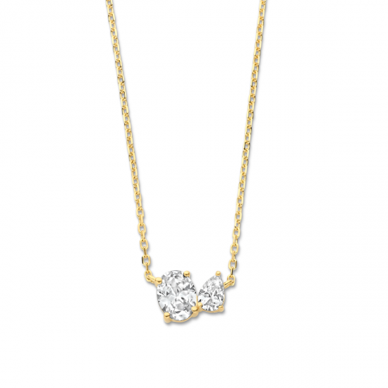 Naiomy zilveren halstketting met zirconium - 39942