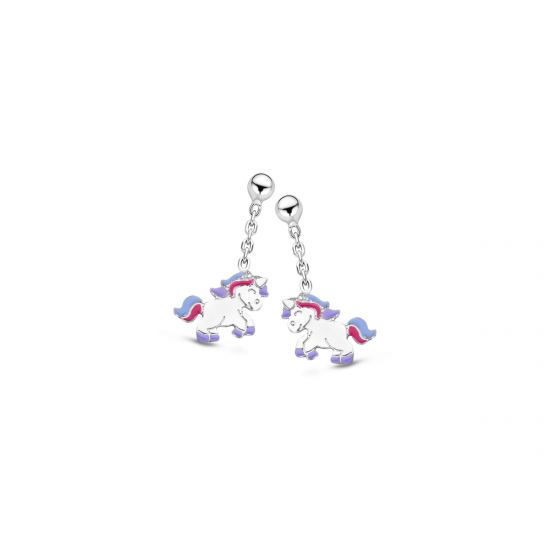 Naiomy zilveren kinderoorringen - eenhoorn - 39957