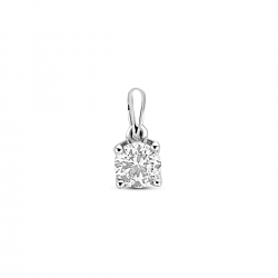 Facette - 14kt witgouden hanger met labo diamant 0.25ct - 39972