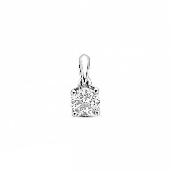 Facette - 14kt witgouden hanger met labo diamant 0.25ct - 39972