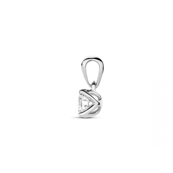 Facette - 14kt witgouden hanger met labo diamant 0.25ct - 39972
