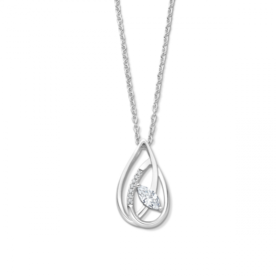 Naiomy - zilveren halsketting met zirconium - 39999