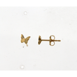 18kt geelgouden kinderoorringen - vlinder - 40003