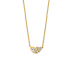 18kt gouden halsketting met diamant 0.13ct - 40009
