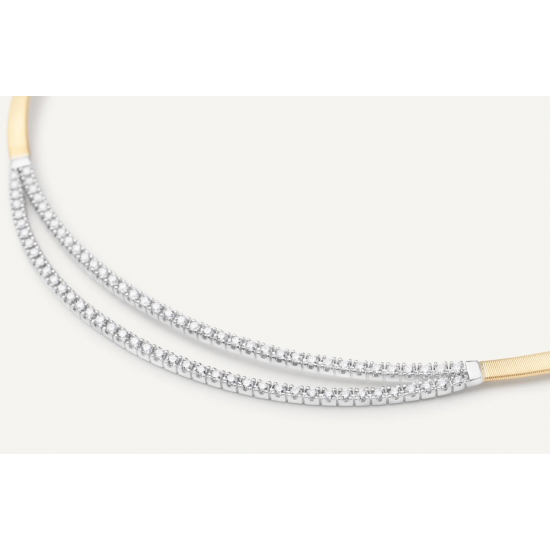 Marco Bicego Masai - 18kt bicolore gouden halsketting met diamant - 40061
