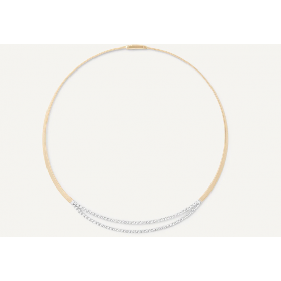Marco Bicego Masai - 18kt bicolore gouden halsketting met diamant - 40061