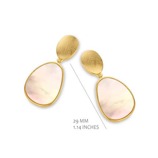 Silver Rose - zilver oorringen met parelmoer - 40120