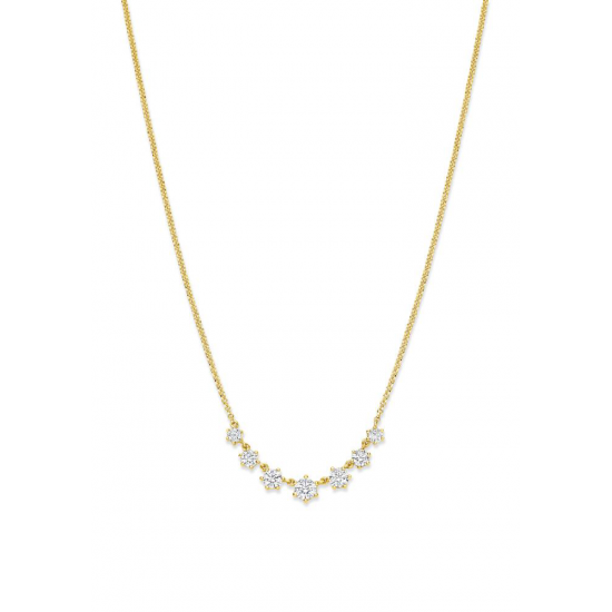 Silver Rose - zilver halsketting met zirconium - 40122