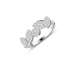 Silver Rose - zilveren ring met zirconium - 40124
