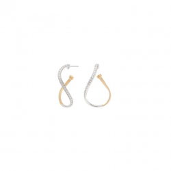 Marco Bicego Marrakech - 18kt bicolore gouden oorringen met diamant 0.34ct - 40137