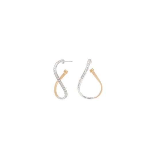 Marco Bicego Marrakech - 18kt bicolore gouden oorringen met diamant 0.34ct - 40137
