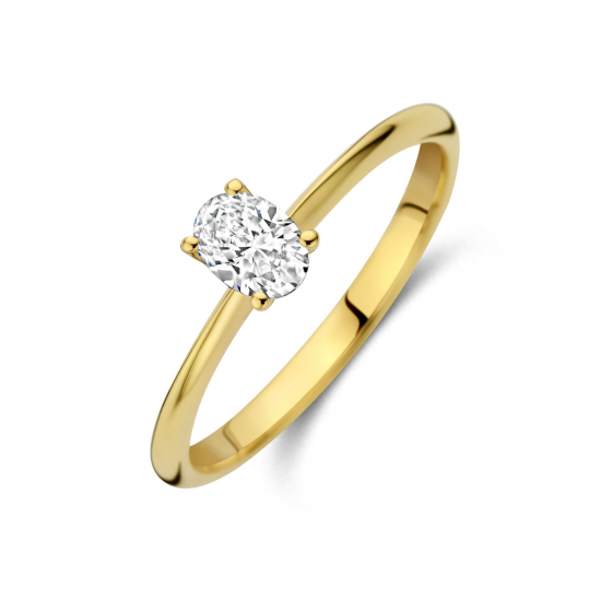 Facette - 14kt gouden ring met labo diamant 0.30ct - 40163