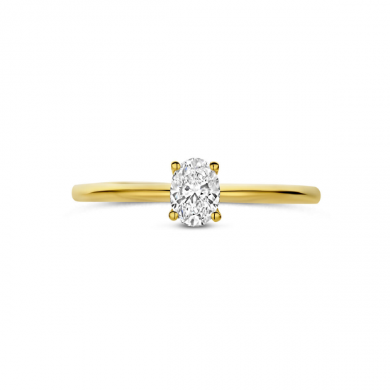 Facette - 14kt gouden ring met labo diamant 0.30ct - 40163