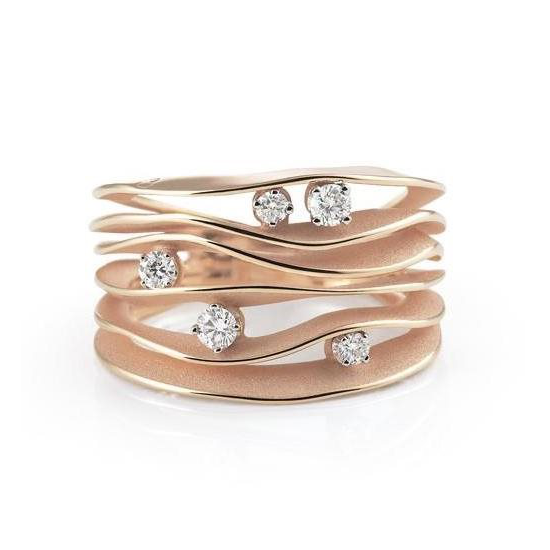 Cammilli - 18kt geel gouden ring met briljant 0.28ct - 40191