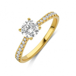 Flawless - 18kt gouden ring met labo diamant 0.90ct - 40201