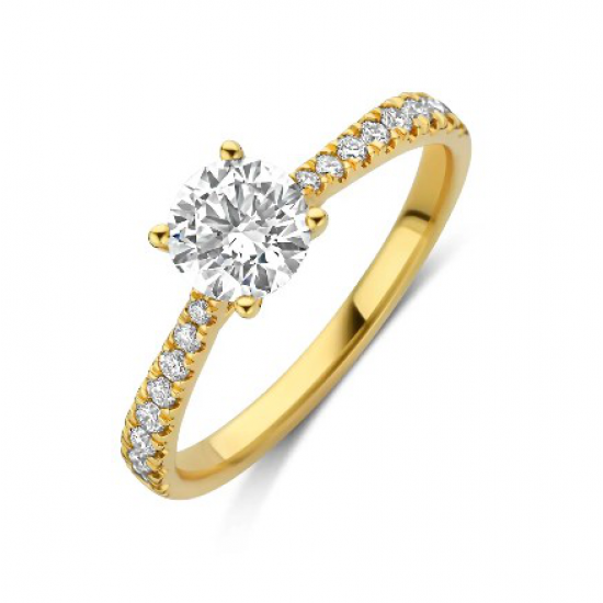 Flawless - 18kt gouden ring met labo diamant 0.90ct - 40201