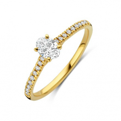 Flawless - 18kt gouden ring met labo diamant 0.40ct - 40202