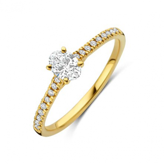 Flawless - 18kt gouden ring met labo diamant 0.40ct - 40202