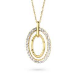 Silver Rose - zilveren halsketting met zirconium - 40256