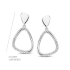 Silver Rose - zilveren oorringen met zirconium - 40286