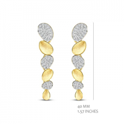 Silver Rose - zilveren oorringen met zirconium - 40287