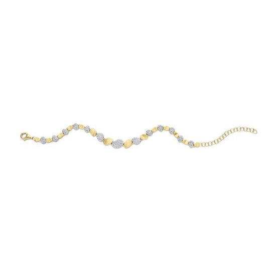 Silver Rose - zilveren oorringen armband met zirconium - 40290