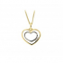 18kt gouden hanger met diamant 0.02ct - hartje - 40329