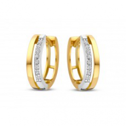 18kt gouden oorringen met zirconium - 40330