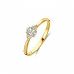 18kt gouden ring met zirconium - 40331