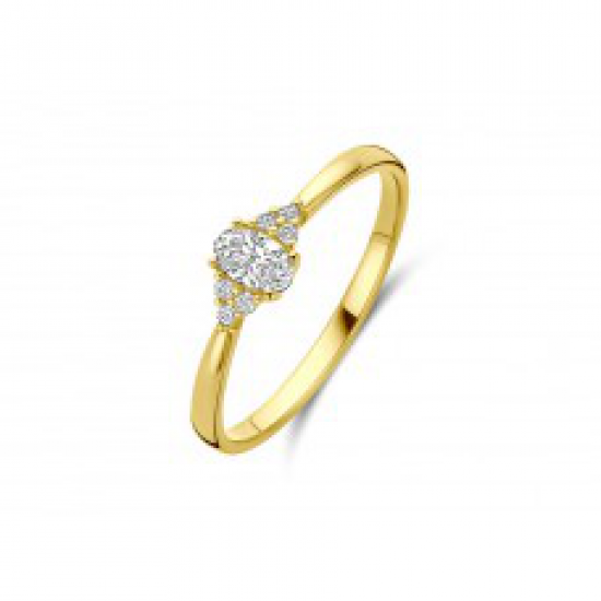 18kt gouden ring met zirconium - 40331