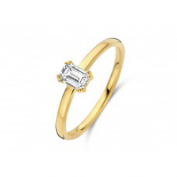 18kt gouden ring met zirconium - 40332